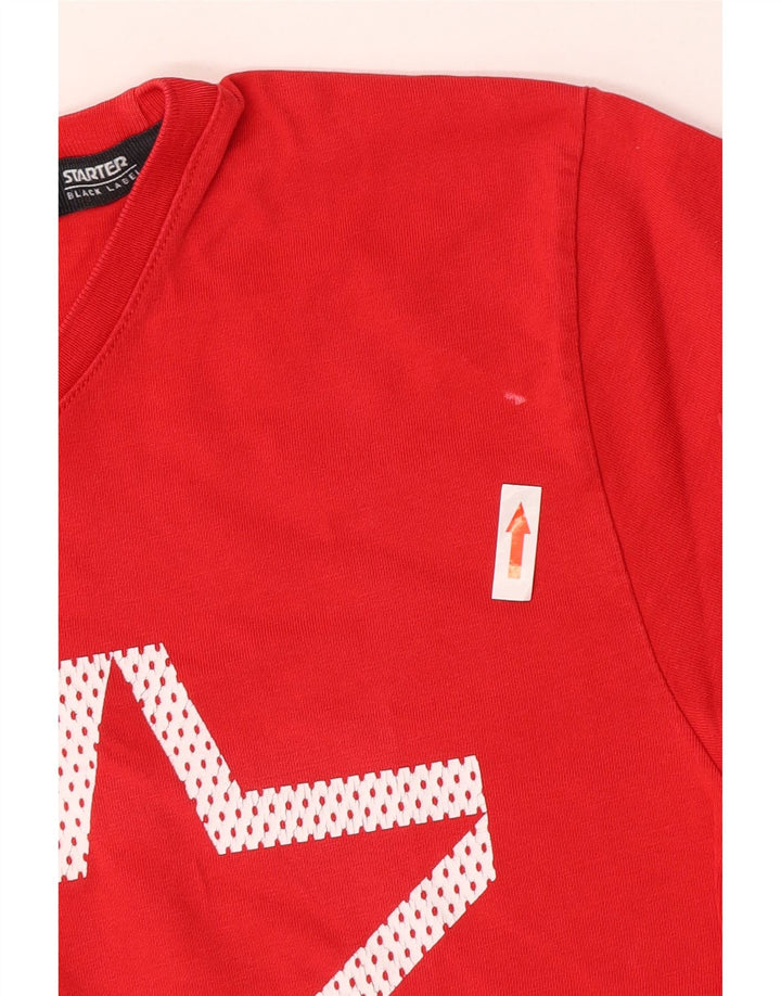 Starter Mens Graphic T-Shirt Top Medium Red Cotton