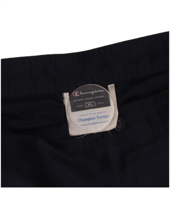 Champion Mens Graphic Sport Shorts XL  Navy Blue Polyester