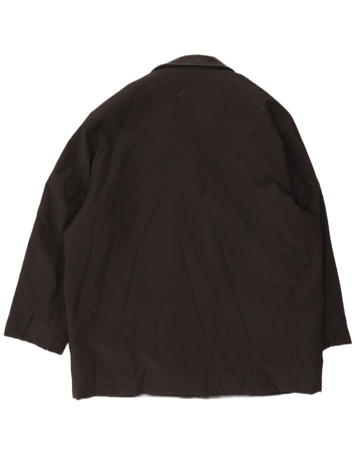 Hugo Boss Mens Overcoat EU 52 XL Black Polychlorid