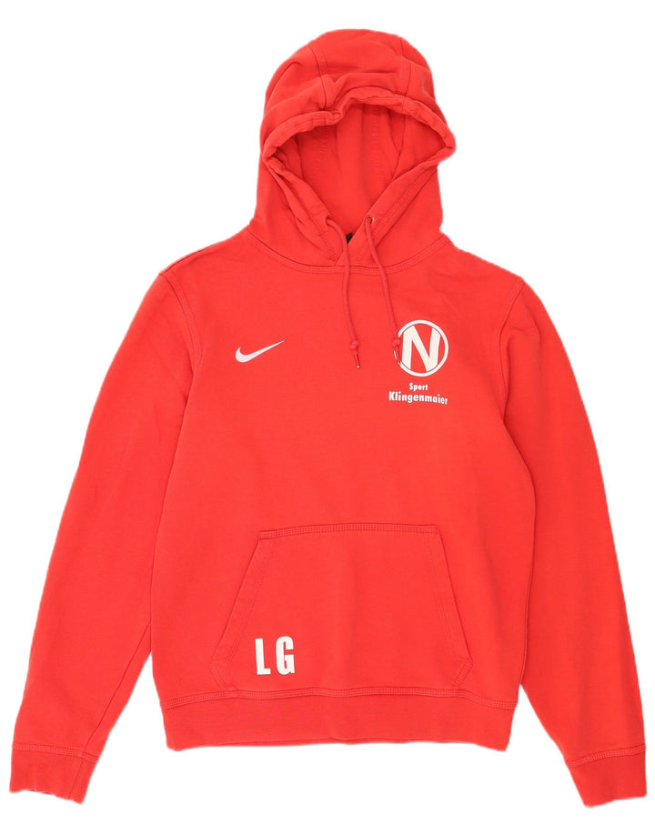 Nike Mens Hoodie Jumper Small Red Cotton
