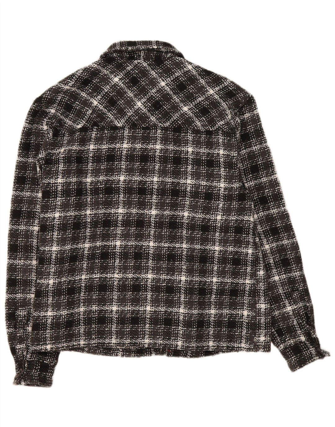 Karl Kani Mens Flannel Shirt Medium Black Check Polyester