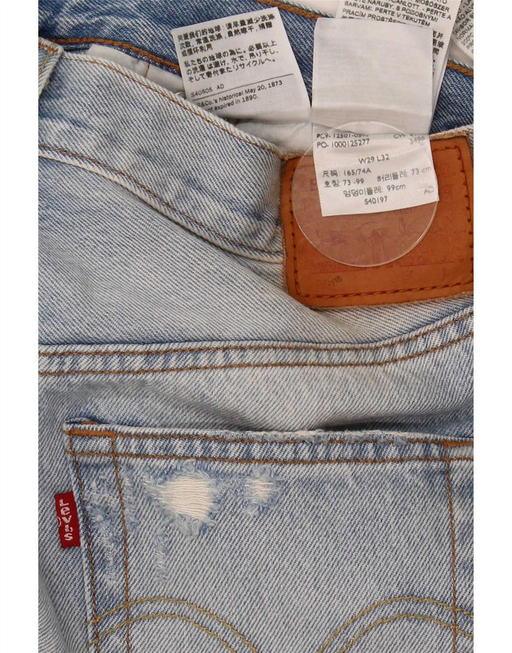 Levi's Men Distressed Slim Jeans W29 L32 Blå Bomuld