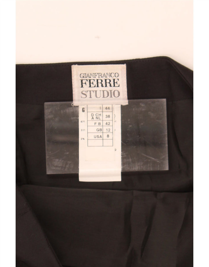 GIANFRANCO FERRE Womens Pencil Skirt UK 12 Medium W30  Black Polypeptide Vintage Gianfranco Ferre and Second-Hand Gianfranco Ferre from Messina Hembry 