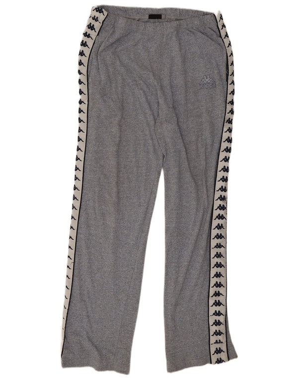 Kappa Pantalon de Survêtement Graphique Homme Large Gris Colorblock Coton