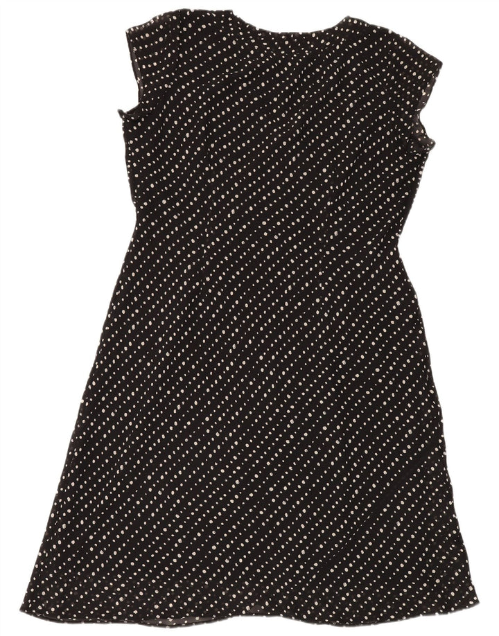 Wallis Womens A-Line Dress UK 20 2XL  Black Spotted Polyester