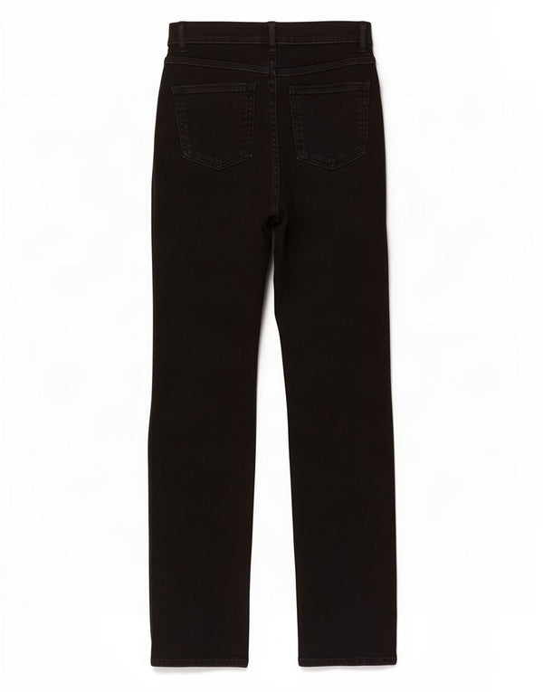 Marks & Spencer Damen Straight Jeans UK 10 Small W28 L32 Schwarze Baumwolle
