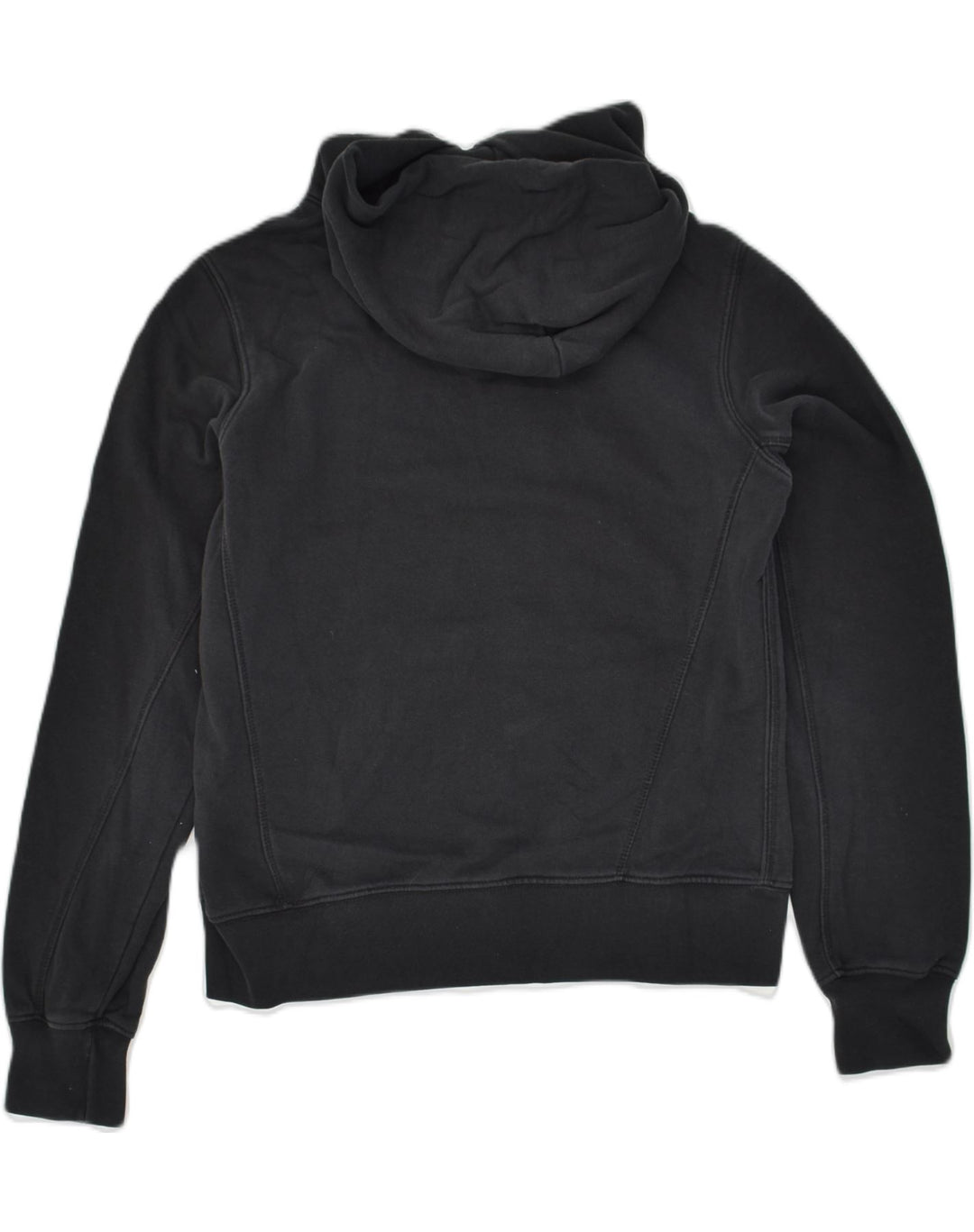 CHAMPION Womens Graphic Hoodie Jumper UK 12 Medium Black Cotton | Vintage Champion | Thrift | Second-Hand Champion | Used Clothing | Messina Hembry 