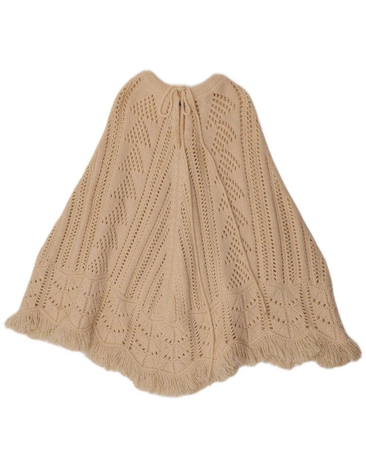 Damski sweter poncho Sisley w jednym rozmiarze w kolorze złamanej białej wełny