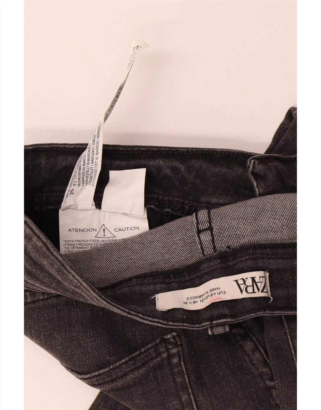 Jeans slim da uomo Zara EU 40 medio W31 L28 cotone grigio