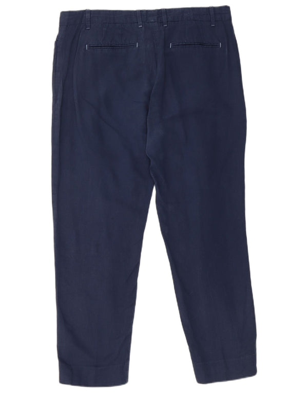 Gap Γυναικείο Slim Cropped Παντελόνι UK 12 Medium W32 L25 Navy Blue Cotton