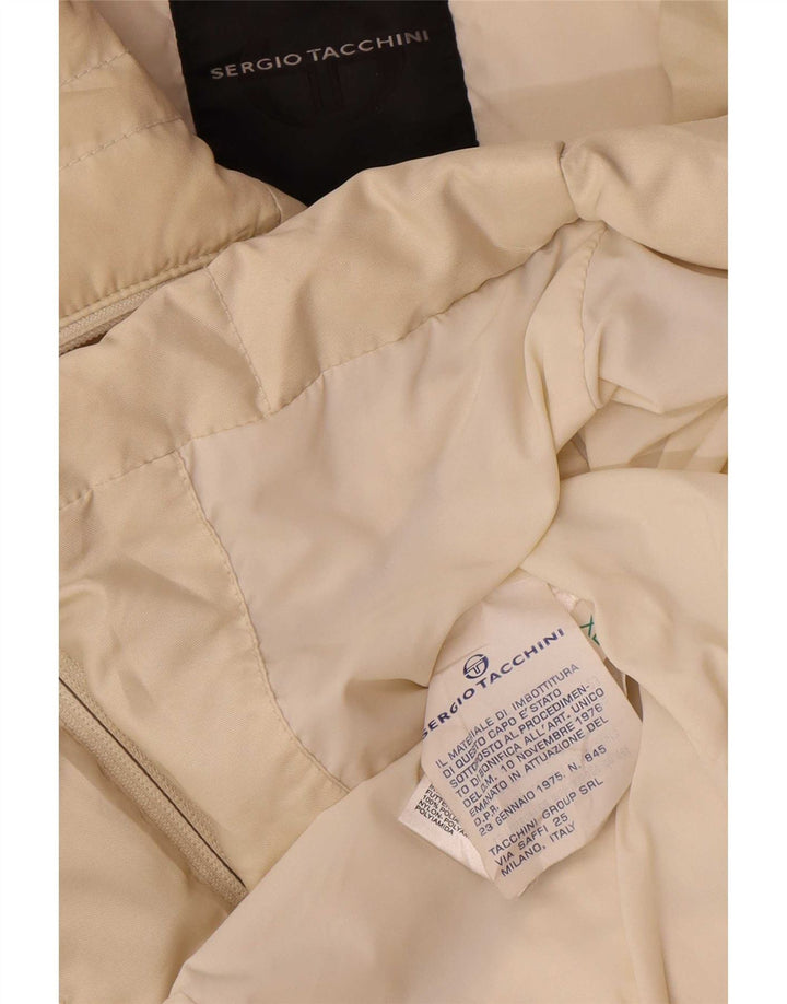 Sergio Tacchini Womens Padded Jacket UK 18 XL Off White Polyamide