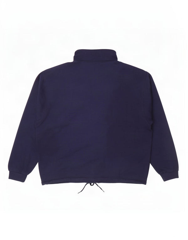 Champion Sweat-shirt graphique à col zippé pour homme en coton bleu marine 2XL