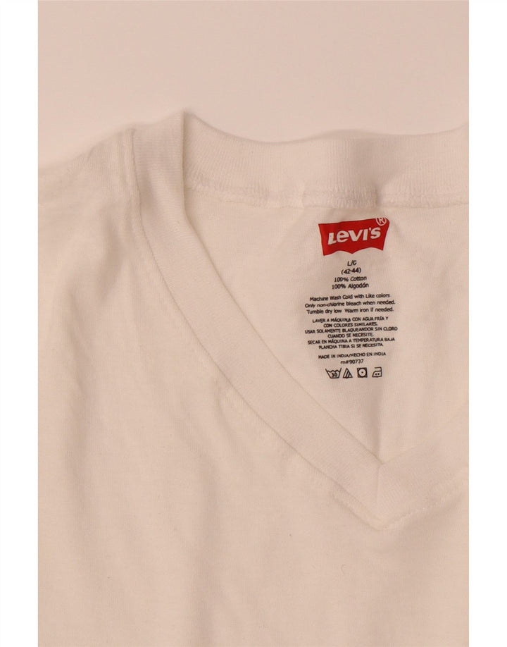 LEVI'S Mens T-Shirt Top Large White Cotton