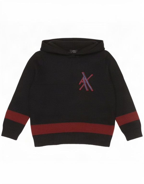 Armani Exchange Herren-Pullover mit Kapuze, groß, Schwarz, Farbblock