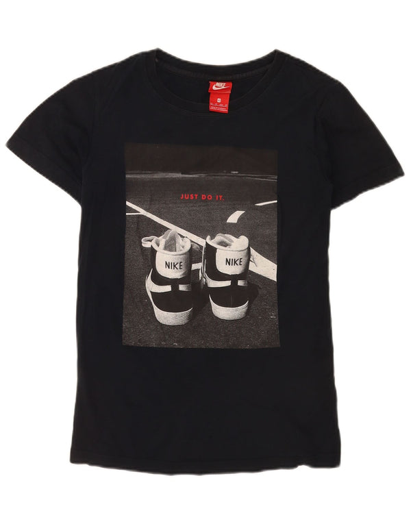 Nike Mens Graphic T-Shirt Top XS Navy Blue Cotton