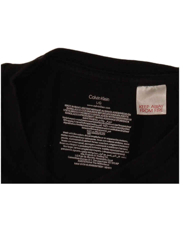 CALVIN KLEIN Mens T-Shirt Top Large Black