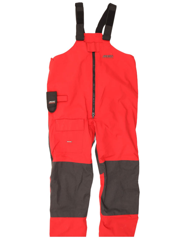 Musto Mens Performance Dungarees Ski Trousers XL Red Colourblock Nylon