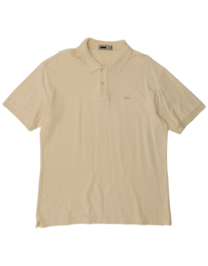FILA Mens Polo Shirt IT 52 Large Yellow