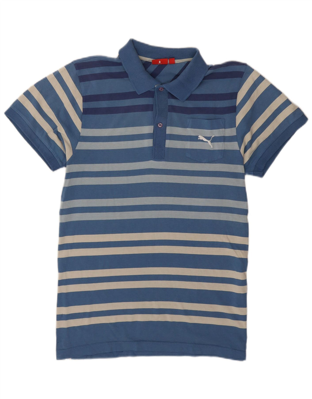 Polo da uomo Puma a righe blu medio