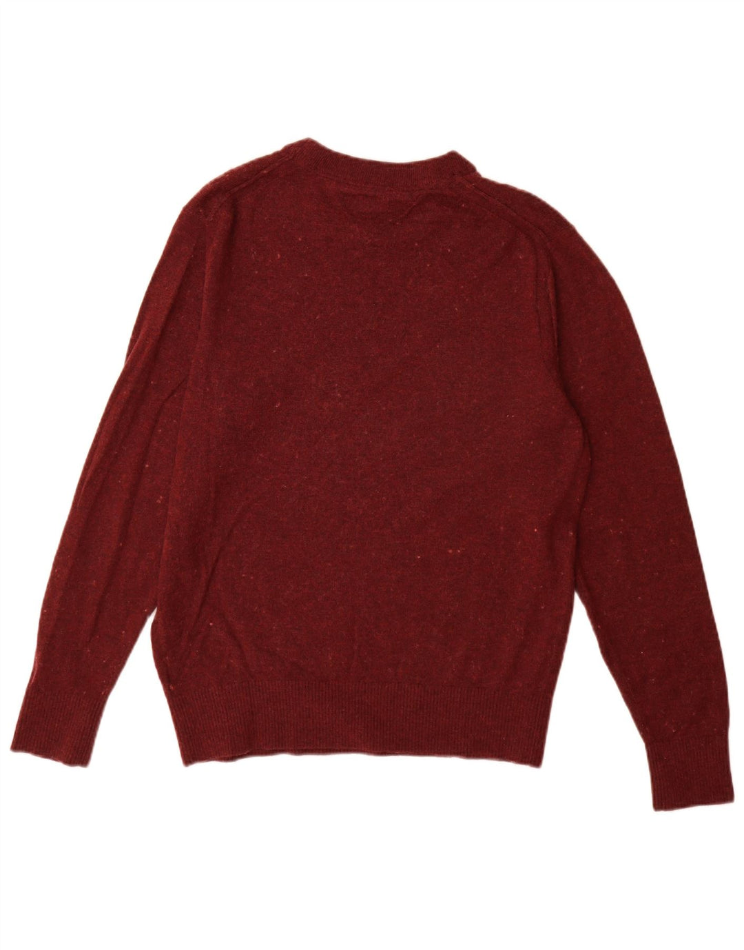 Tommy Hilfiger Mens Crew Neck Jumper Sweater Large Burgundy Wool