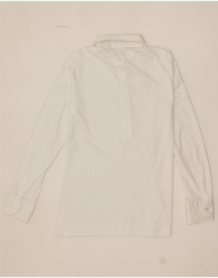 VINTAGE Womens Pullover Shirt UK 12 Medium White Polyester Vintage Vintage and Second-Hand Vintage from Messina Hembry 