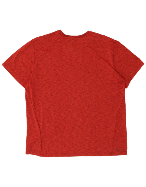 Nike Mens Dri Fit T-Shirt Top XL Red Flecked Polyester
