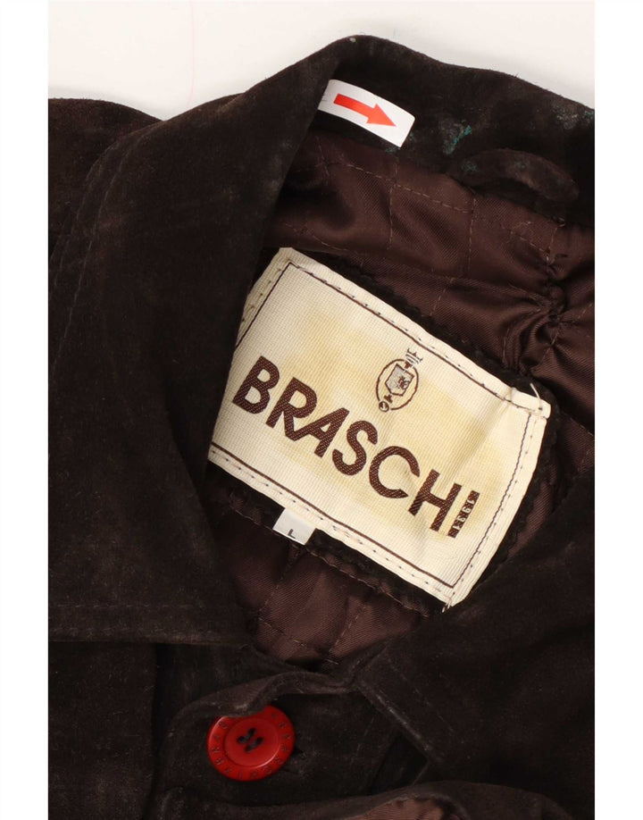 Braschi Mens Suede Jacket UK 40 Large Brown