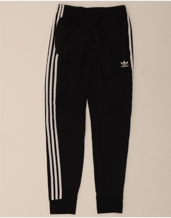 ADIDAS Mens Tracksuit Trousers Joggers Small Black Polyester Vintage Adidas and Second-Hand Adidas from Messina Hembry 