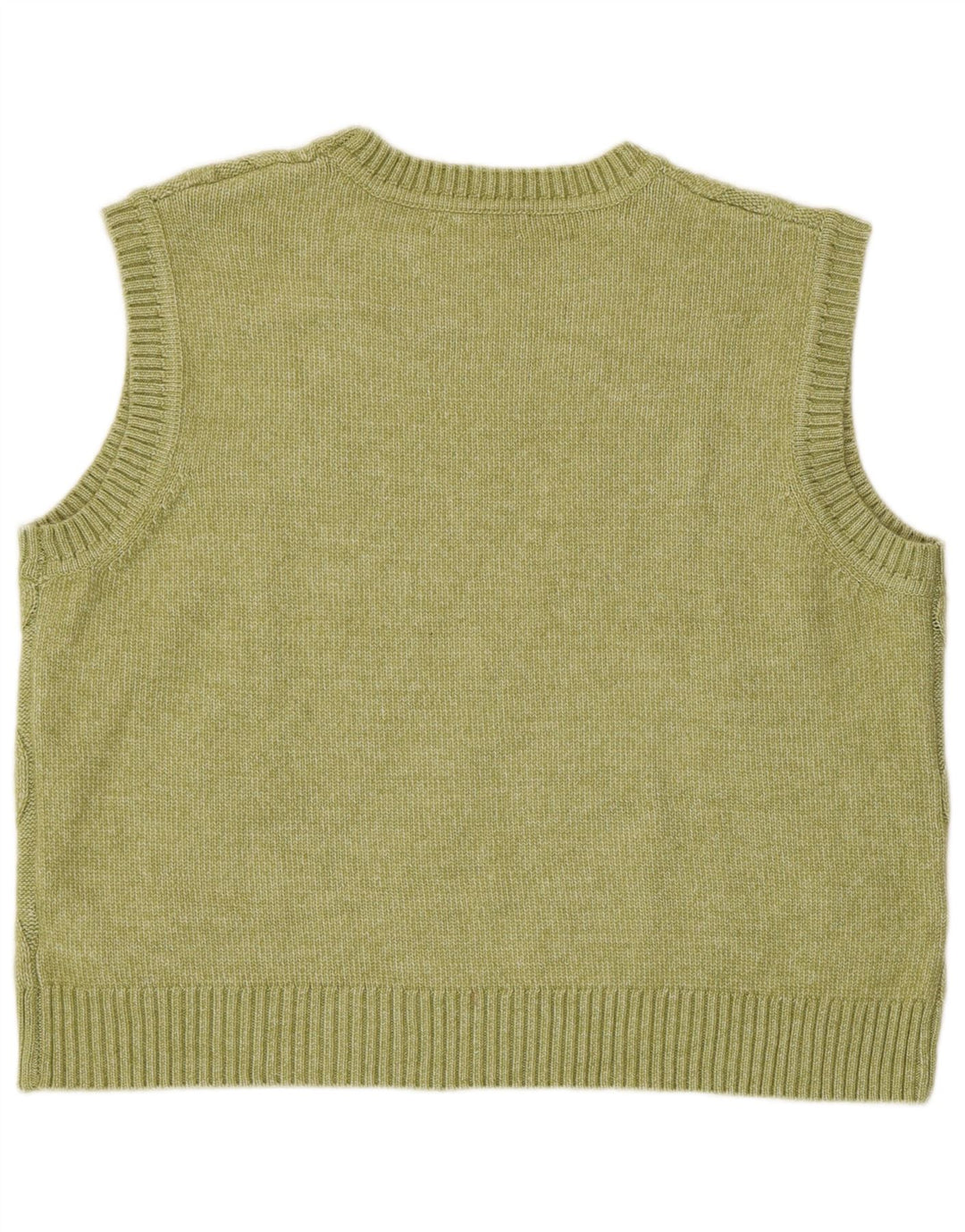 Marks & Spencer Womens Vest Tank Top UK 16 Large Green Polyester
