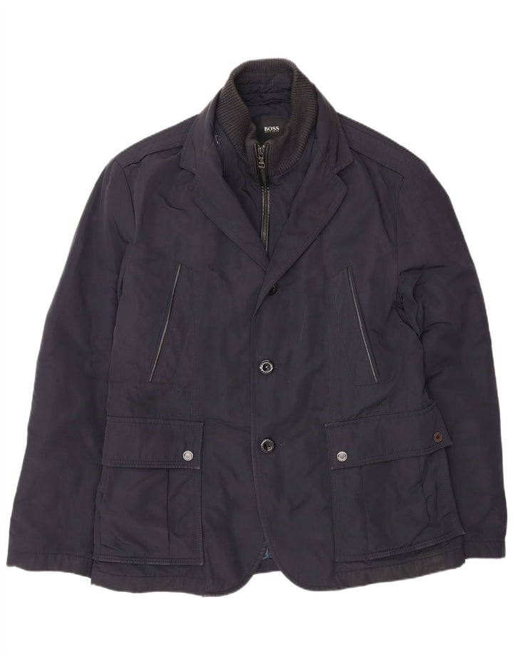 Hugo Boss Herre Utility Jacket IT 52 XL Navy Blue Polyester