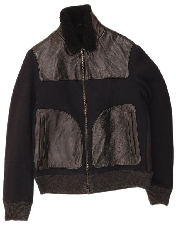 Grifoni Herren Bomberjacke IT 48 Medium Black Colourblock