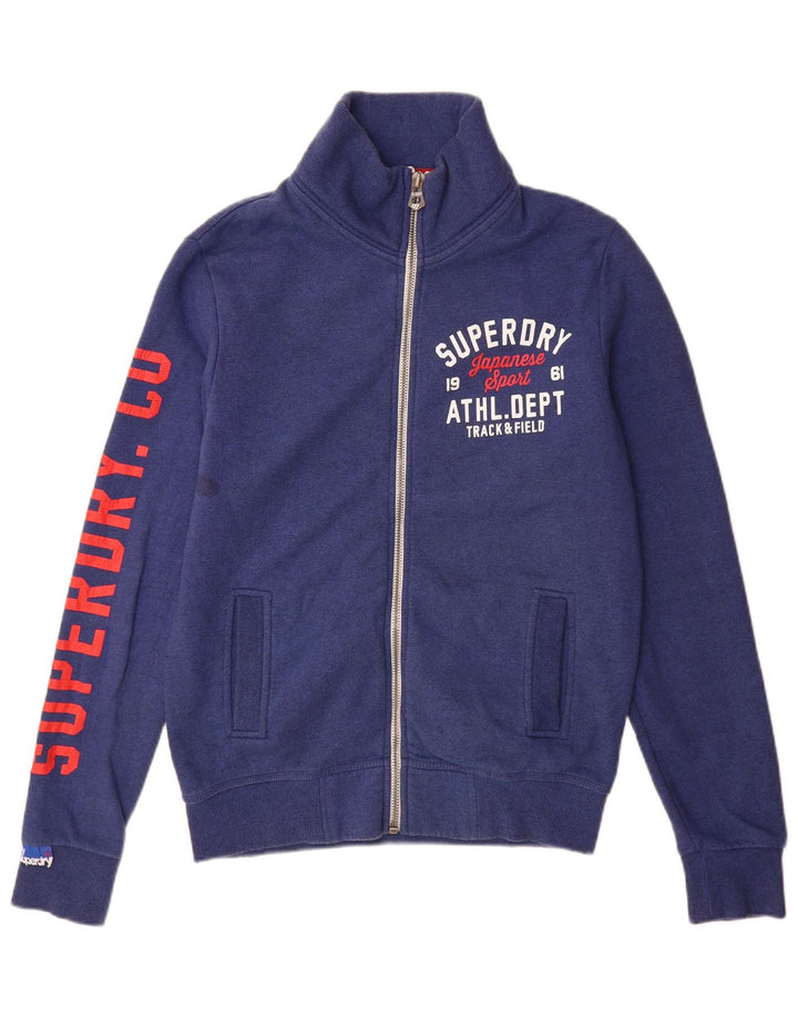 Superdry Grafisk træningsdragt topjakke til mænd Medium marineblå bomuld