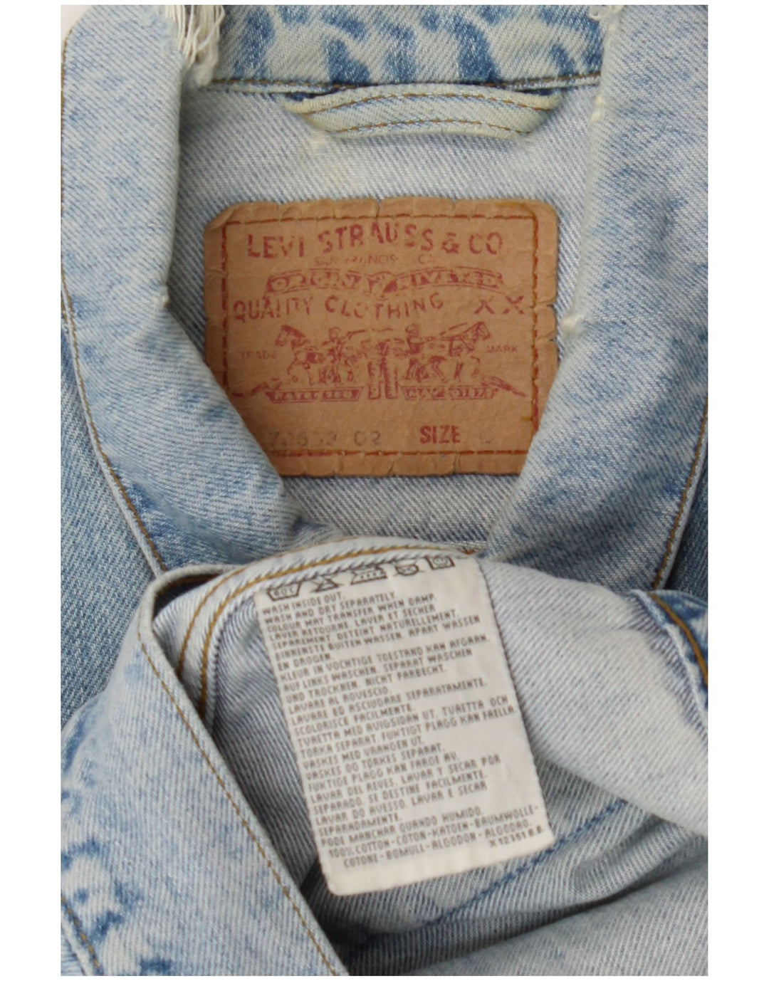 Levi's Mens Denim Jacket UK 40 Large Blue Cotton