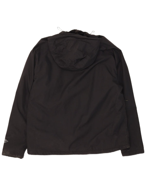 Columbia Herre Hooded Windbreaker Jacket UK 44 2XL Sort Nylon
