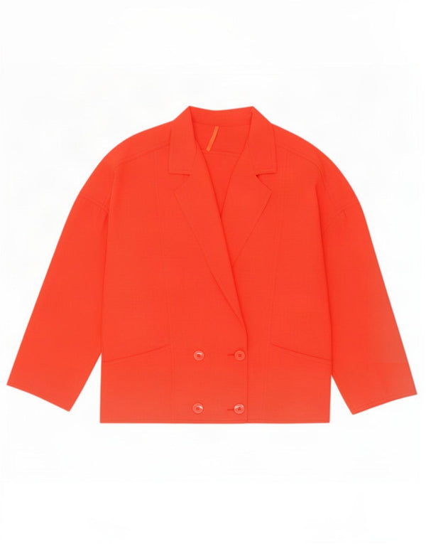 Vintage Dame Oversized Double Breasted Blazer Jacket UK 10 Small Red