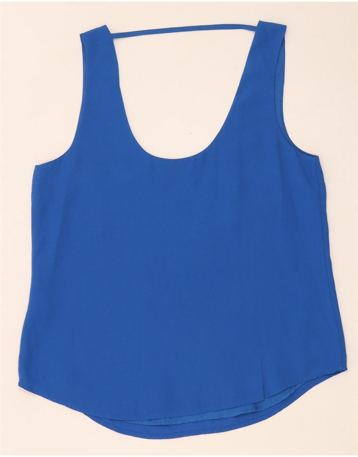 Oasis Damevest Top UK 12 Medium Blue Polyester