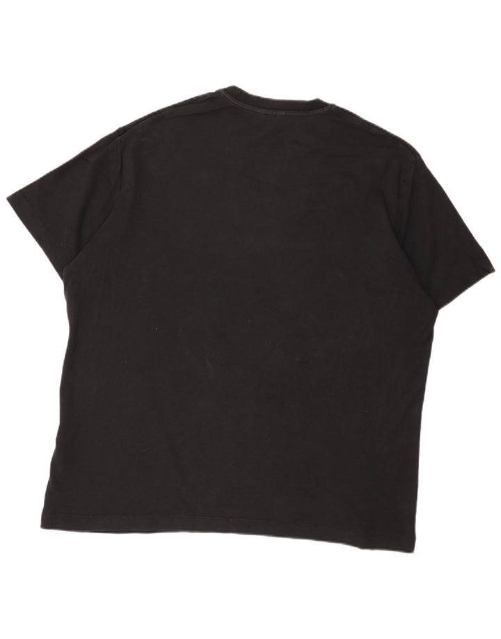 Massimo Dutti Mens T-Shirt Top 2XL Black Cotton