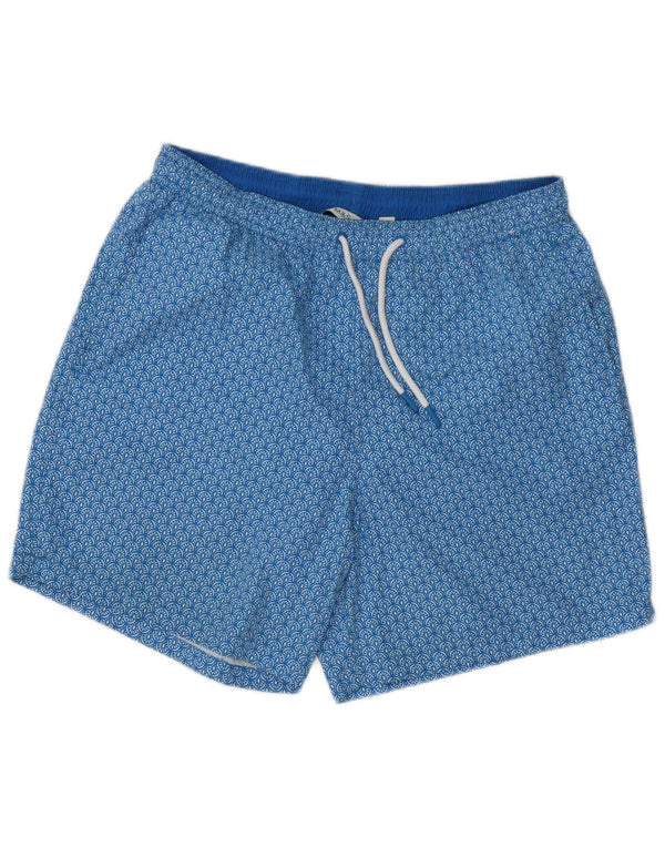 Shorts de natação masculino Marks & Spencer médio azul floral poliéster