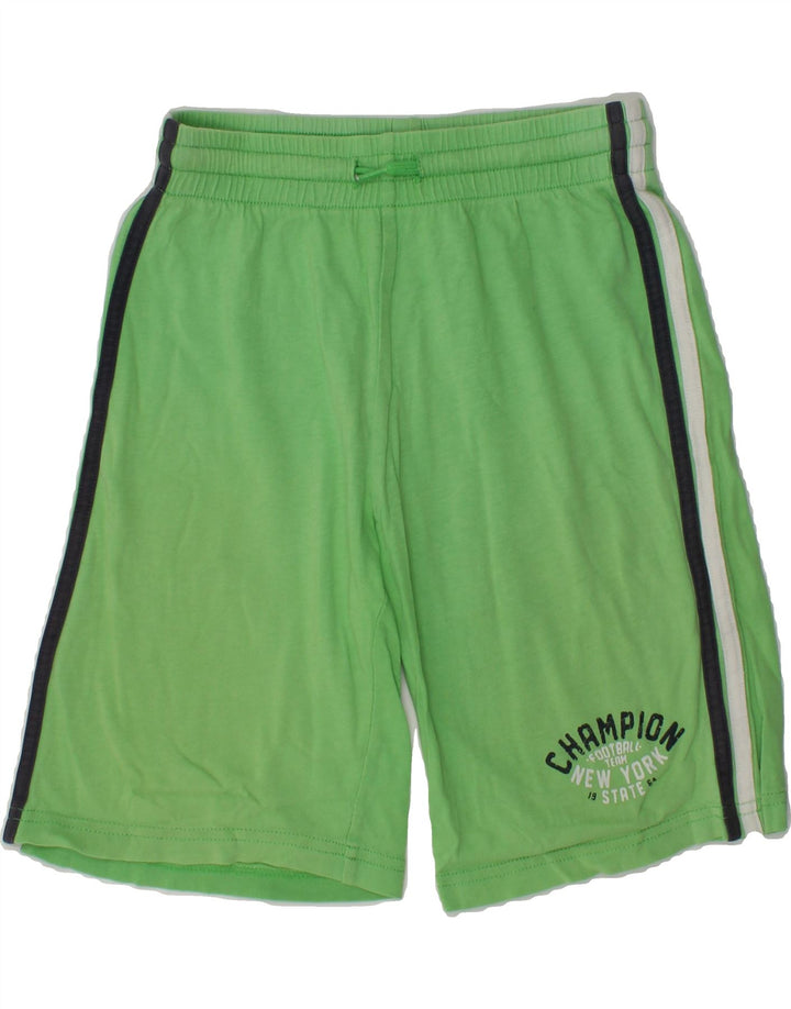 CHAMPION Boys Sport Shorts 7-8 Years Small  Green Cotton | Vintage Champion | Thrift | Second-Hand Champion | Used Clothing | Messina Hembry 