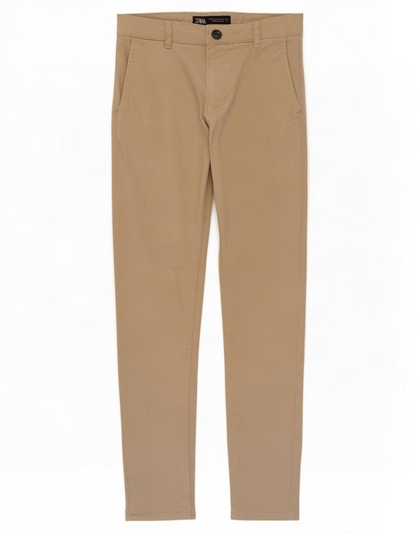 Pantaloni chino slim da uomo Zara EU 38 Small W30 L30 Beige