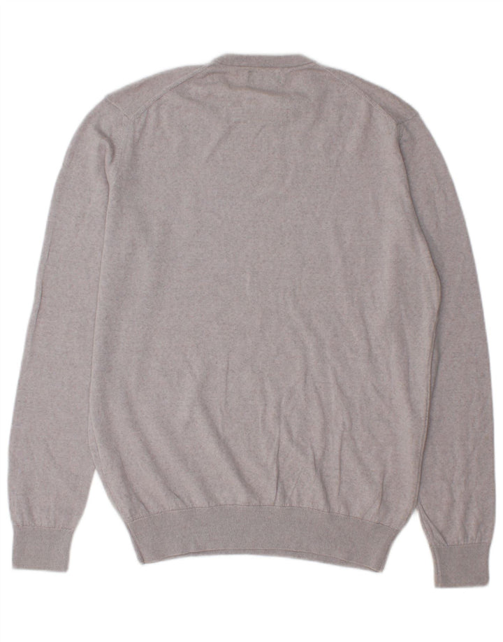 Zara Herren-Pullover mit Rundhalsausschnitt, große graue Wolle