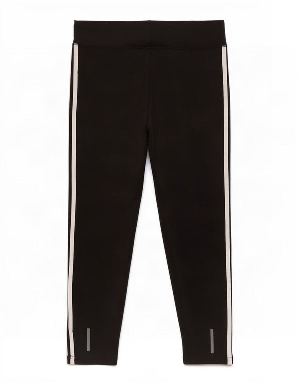 Adidas Womens Leggings UK 16/18 Large Black Polyester