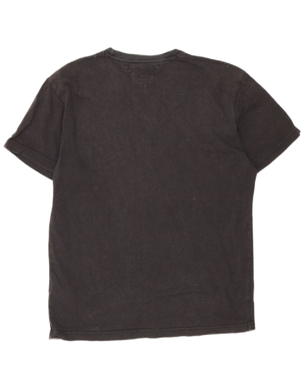 Tommy Hilfiger Mens T-Shirt Top Large Black Cotton