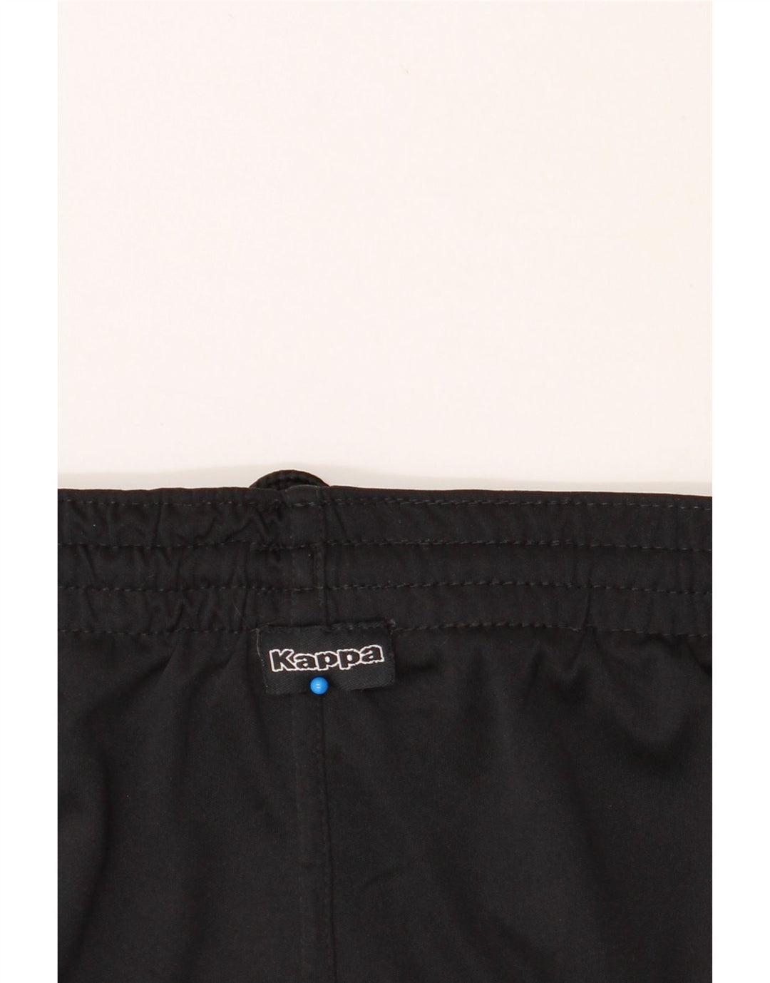 KAPPA Boys Graphic Sport Shorts 7-8 Years Black Polyester Vintage Kappa and Second-Hand Kappa from Messina Hembry 