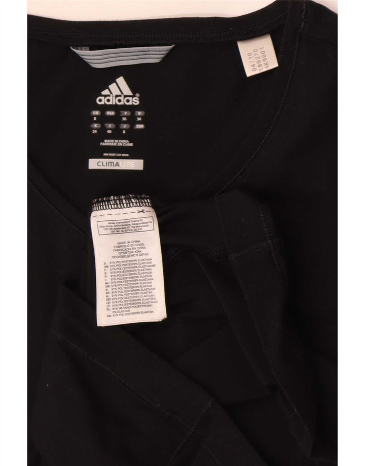 T-shirt Adidas Climalite da donna Top UK 8 Small Poliestere nero