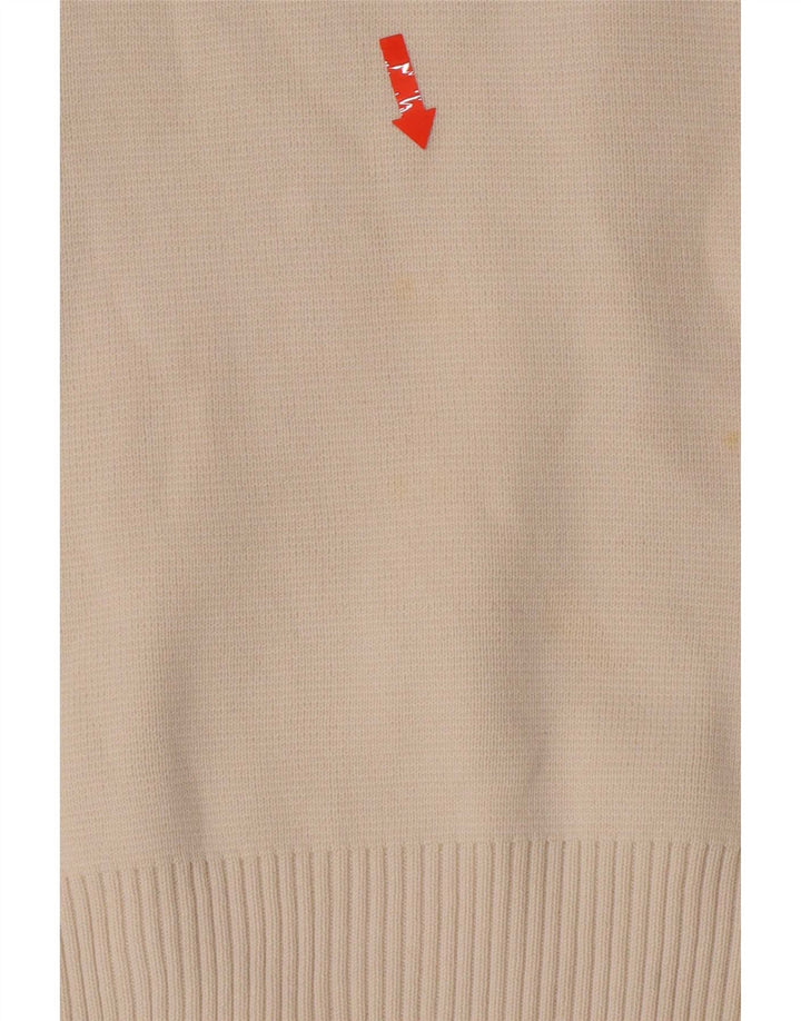 Zara Mens Vest Tank Top Large Off White Cotton