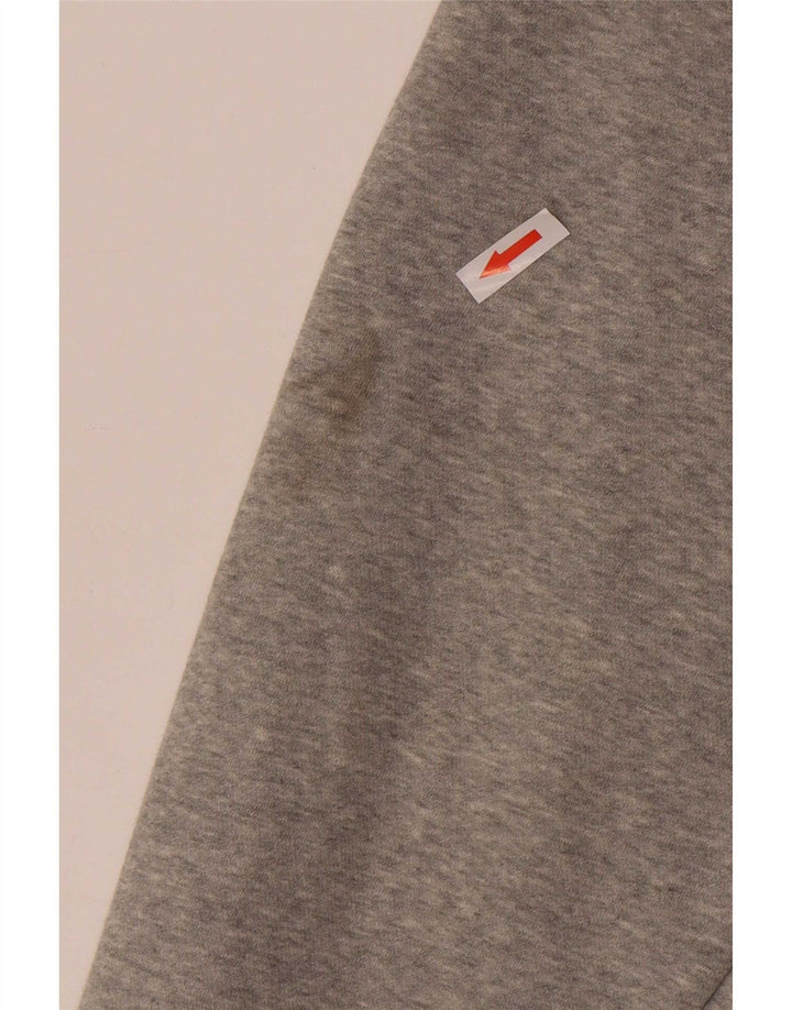 Converse Mens Zip Hoodie Sweater Large Grey Cotton