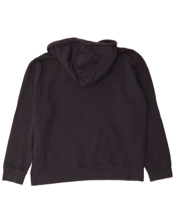 Hugo Boss Homme Pull à capuche graphique XL Bleu marine Coton