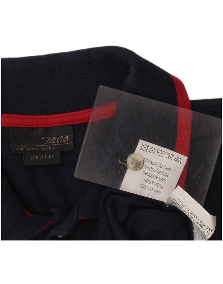 MARLBORO CLASSICS Polo Homme Bleu Marine Moyen Coton
