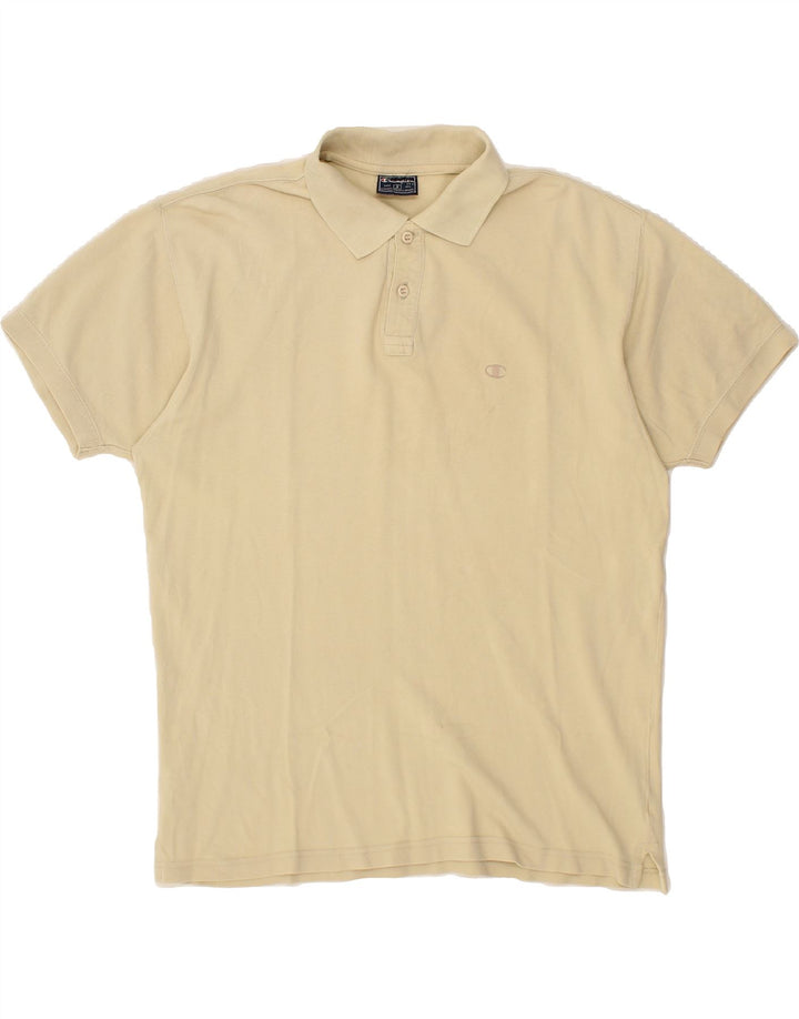 CHAMPION Mens Polo Shirt Small Beige Cotton Vintage Champion and Second-Hand Champion from Messina Hembry 